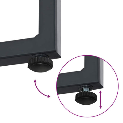 Set Divano da Giardino 3 pcs Nero e antracite Acciaio | homemem39