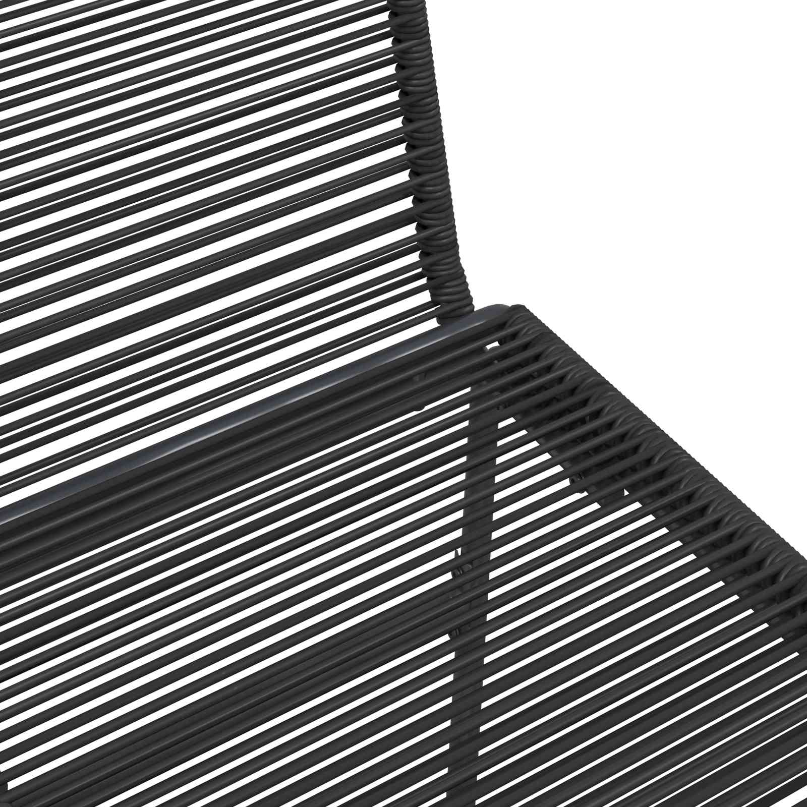 Sedie da giardino 2 pcs Nero 48 x 55 x 89,5 cm Rattan | homemem39
