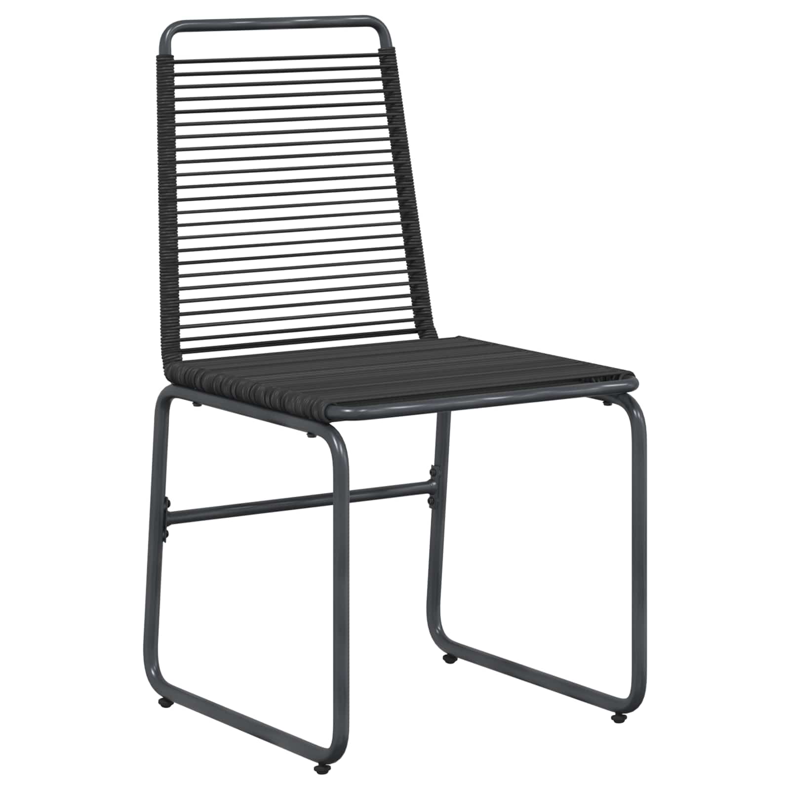 Sedie da giardino 2 pcs Nero 48 x 55 x 89,5 cm Rattan | homemem39