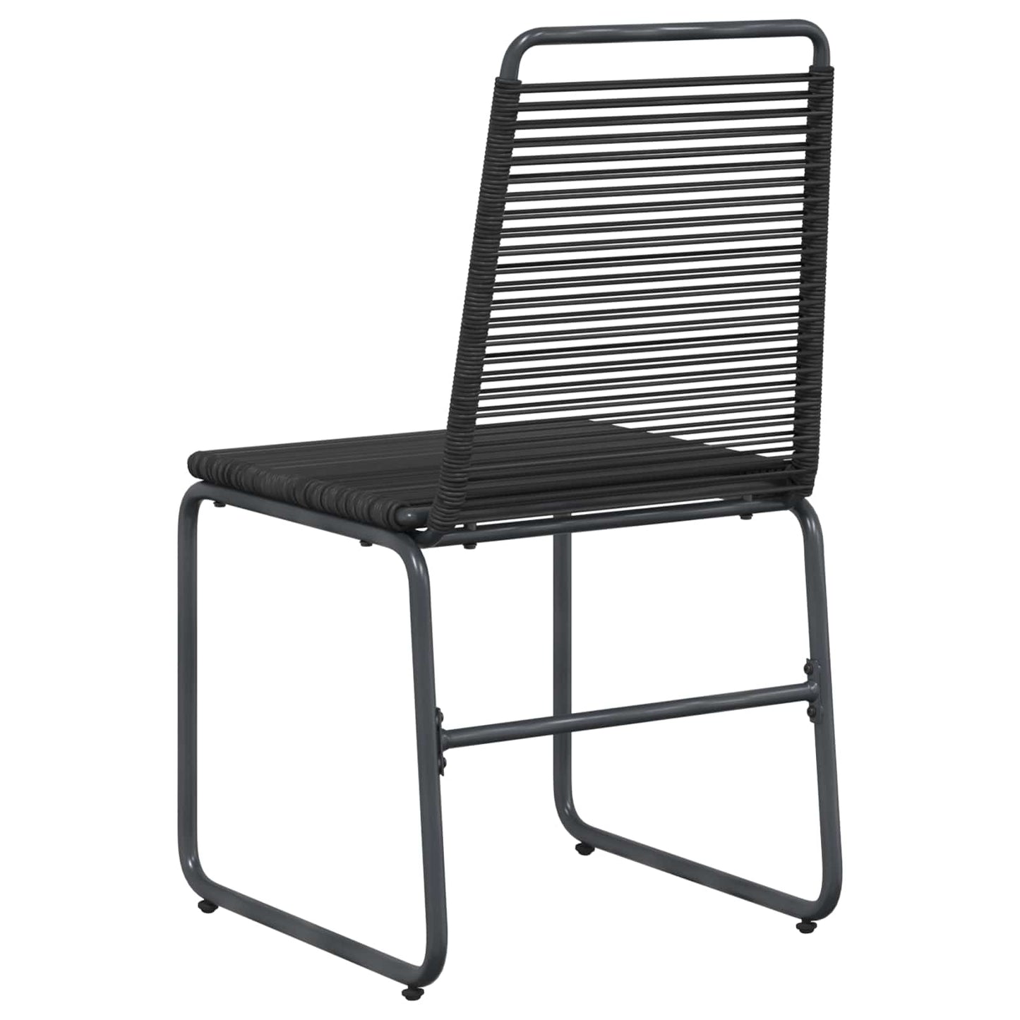 Sedie da giardino 2 pcs Nero 48 x 55 x 89,5 cm Rattan | homemem39