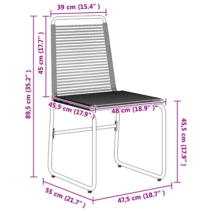 Sedie da giardino 2 pz Nero Rattan