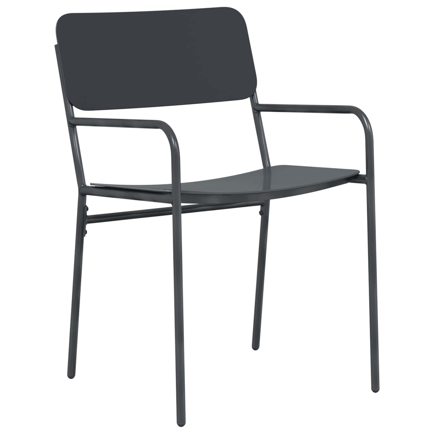 Sedie da giardino 2 pcs Antracite 51 x 55 x 81 cm Acciaio | homemem39
