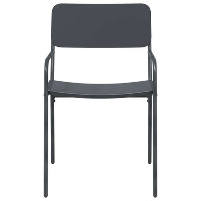 Sedie da giardino 2 pcs Antracite 51 x 55 x 81 cm Acciaio | homemem39