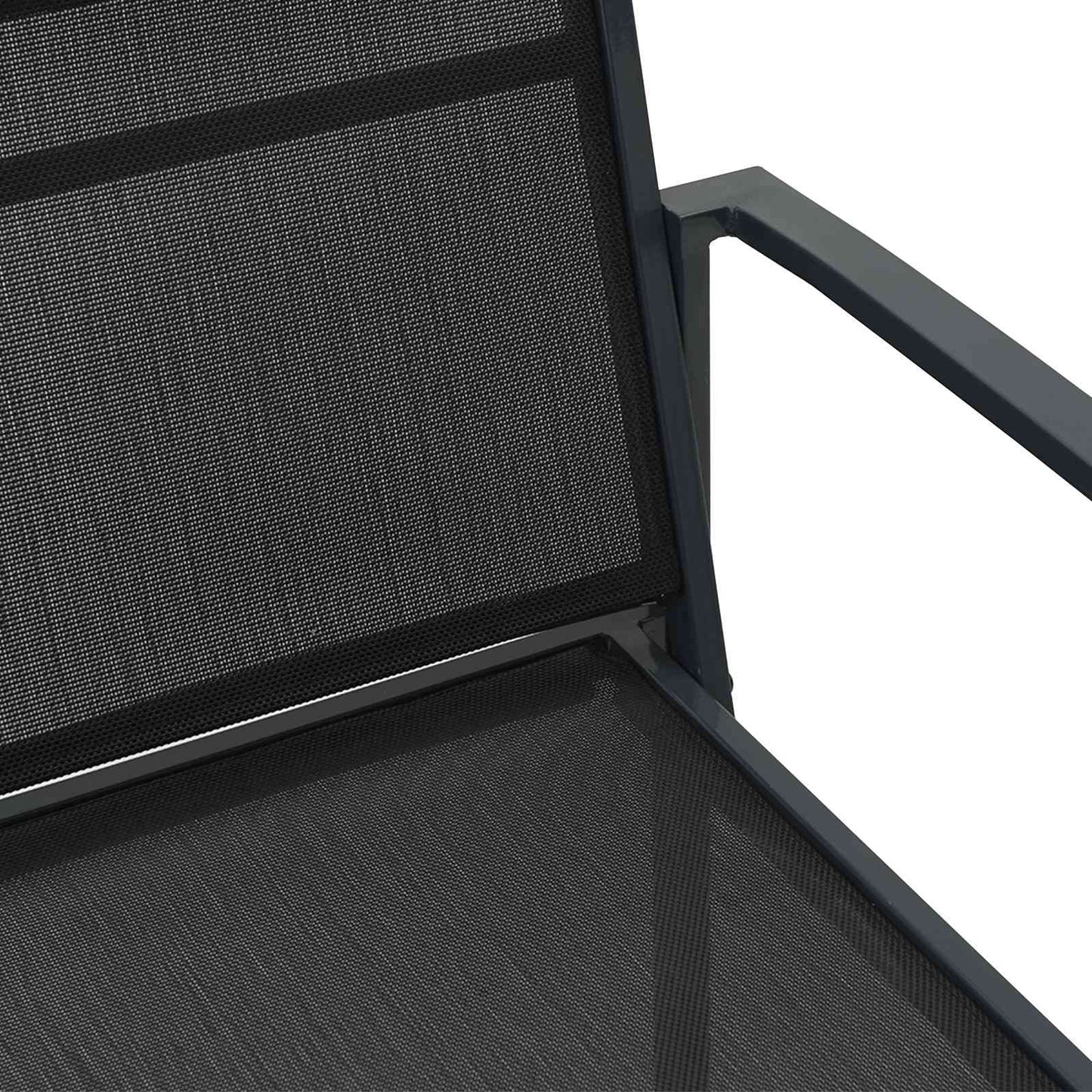 Sedie da giardino 2 pcs Nero e antracite 53,5 x 59 x 77 cm | homemem39