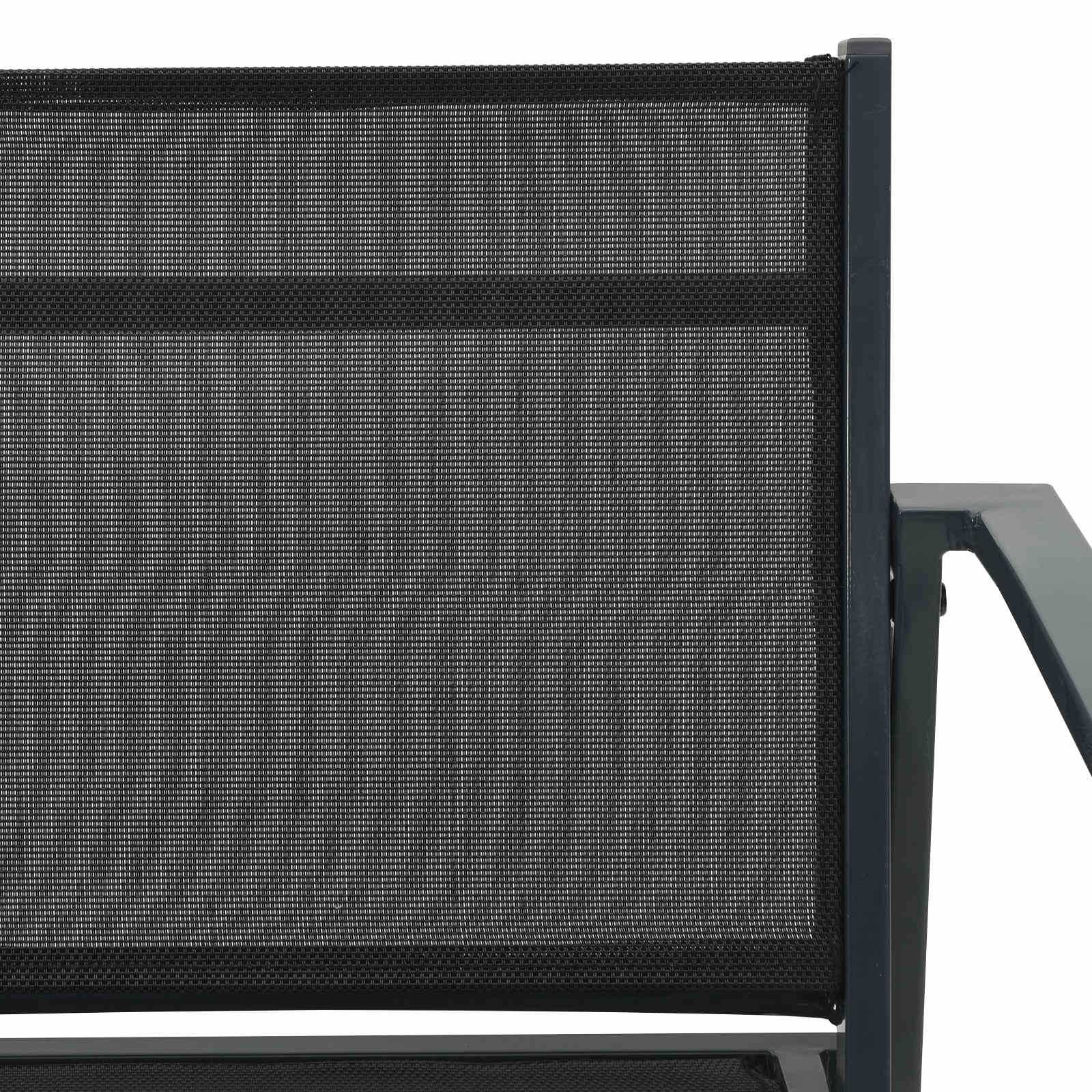 Sedie da giardino 2 pcs Nero e antracite 53,5 x 59 x 77 cm | homemem39