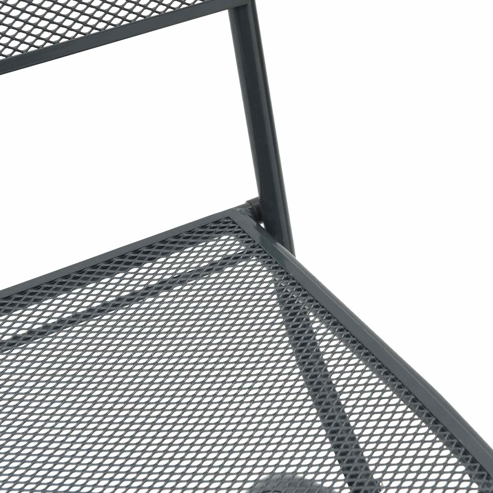 Sedie da giardino 2 pcs Antracite 52,5 x 46 x 82 cm Ferro | homemem39