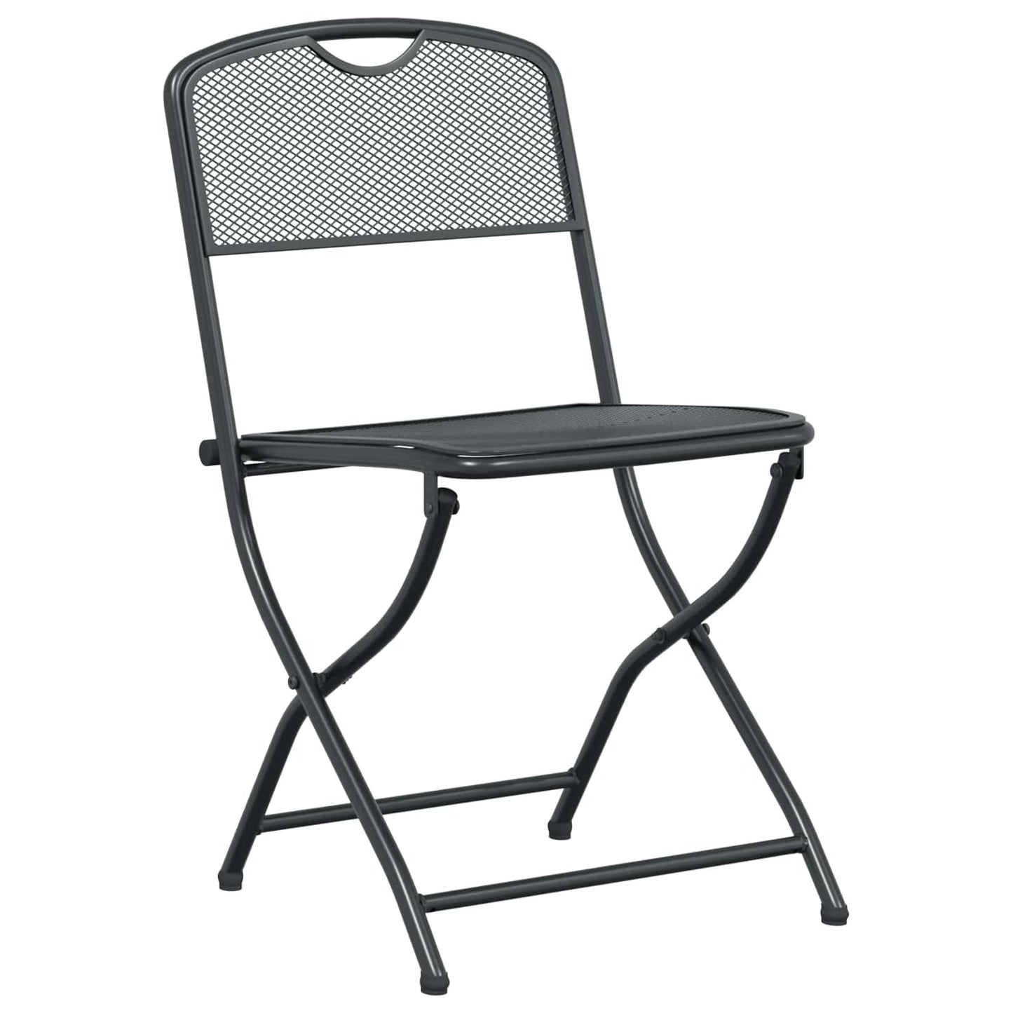 Sedie da giardino 2 pcs Antracite 52,5 x 46 x 82 cm Ferro | homemem39