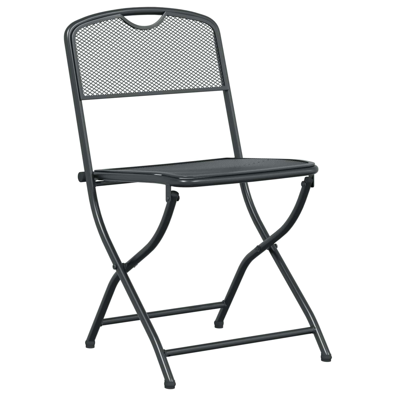 Sedie da giardino 2 pcs Antracite 52,5 x 46 x 82 cm Ferro | homemem39