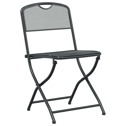 Sedie da giardino 2 pcs Antracite 52,5 x 46 x 82 cm Ferro | homemem39