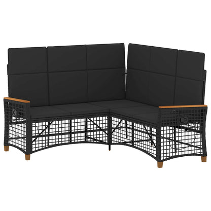 Set di Divani Recliner da Giardino Nero 164 x 164 x 112 cm | homemem39