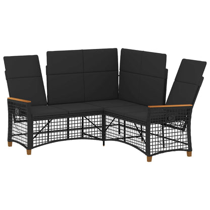 Set di Divani Recliner da Giardino Nero 164 x 164 x 112 cm | homemem39