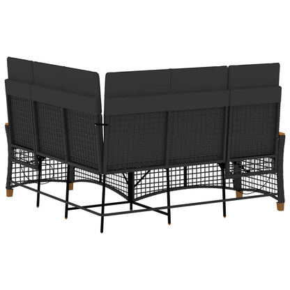 Set di Divani Recliner da Giardino Nero 164 x 164 x 112 cm | homemem39