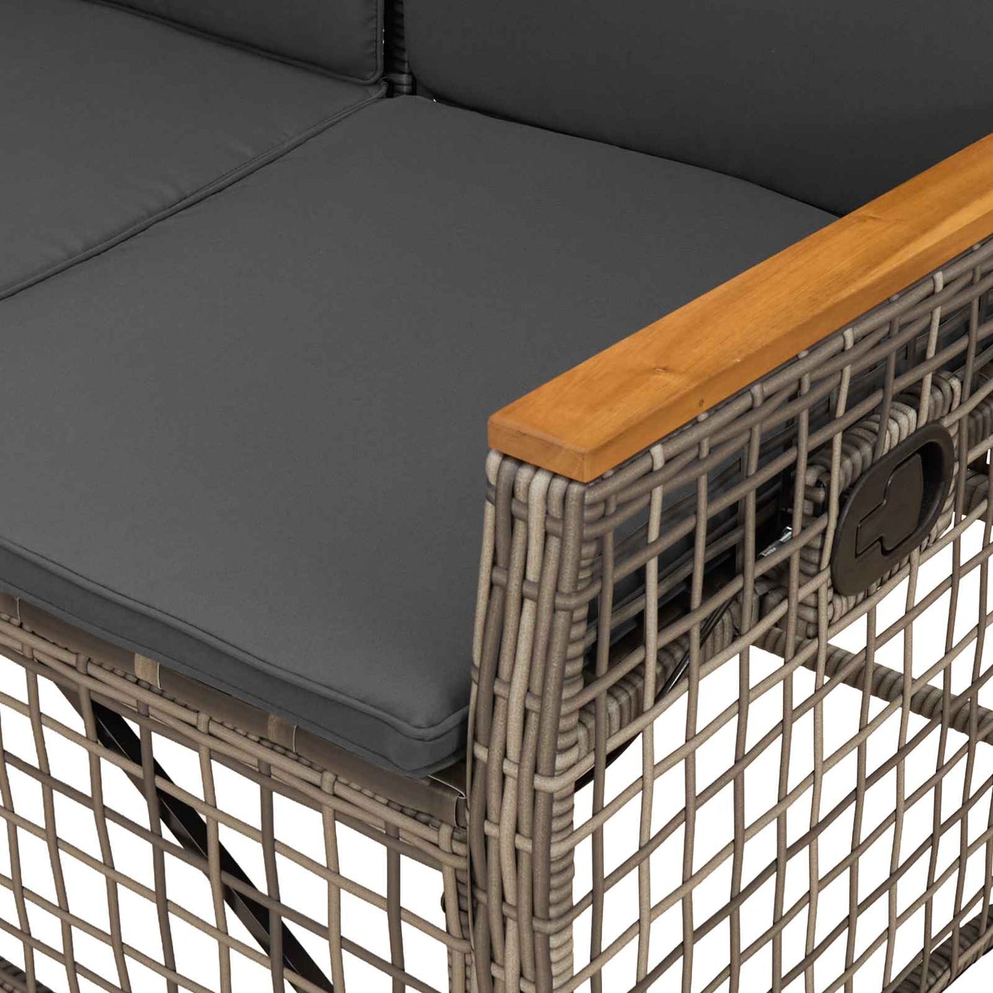 Set di Divani Recliner da Giardino Grigio e Grigio Scuro | homemem39