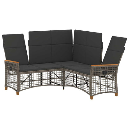 Set di Divani Recliner da Giardino Grigio e Grigio Scuro | homemem39