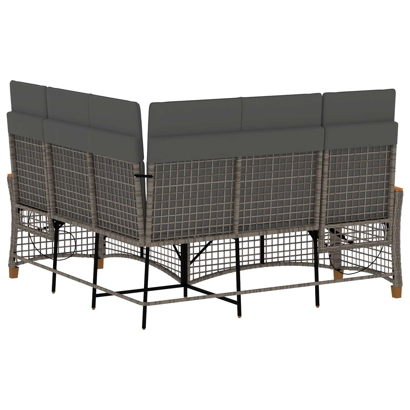 Set di Divani Recliner da Giardino Grigio e Grigio Scuro | homemem39