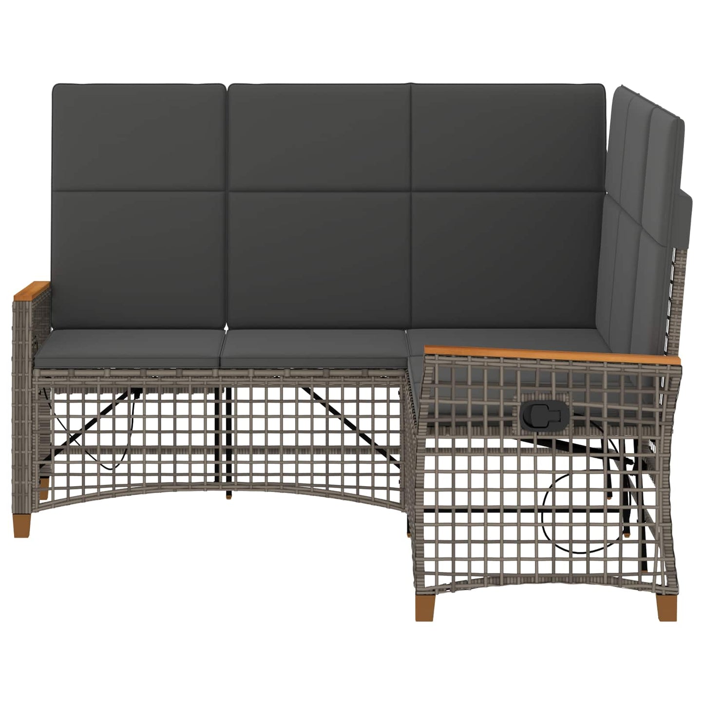 Set di Divani Recliner da Giardino Grigio e Grigio Scuro | homemem39