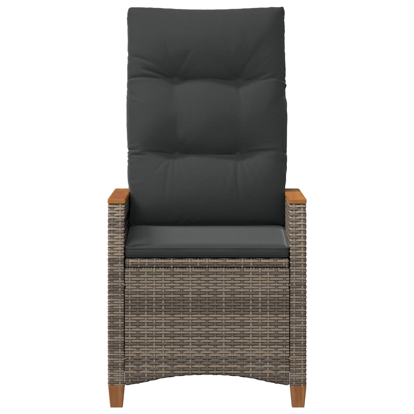 Sedia da giardino reclinabile Grigio e Grigio Scuro polyrattan | homemem39