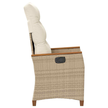 Sedia da giardino reclinabile Beige e Crema 64 x 57,5 x 112 cm | homemem39