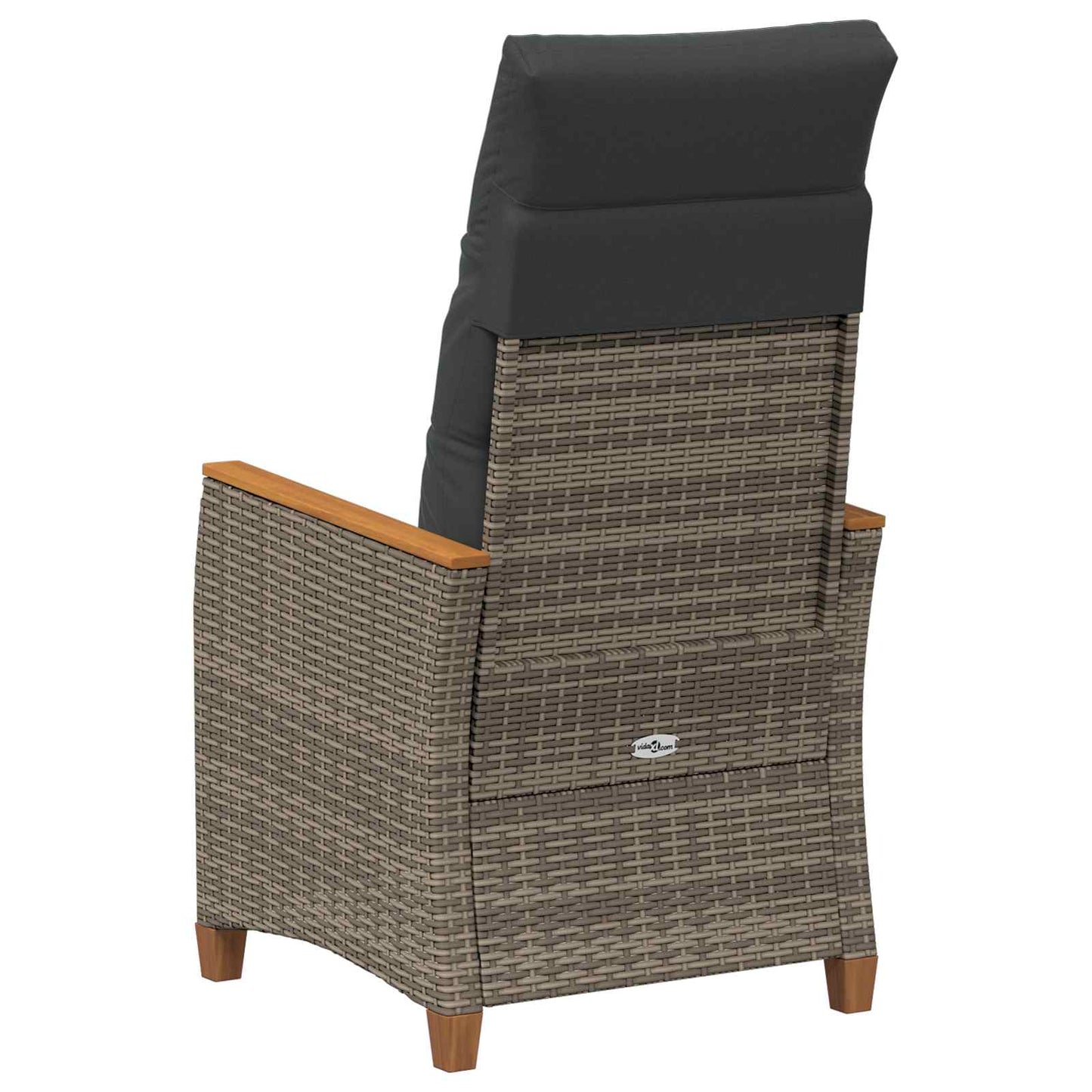 Sedia da giardino reclinabile Grigio e Grigio Scuro polyrattan | homemem39