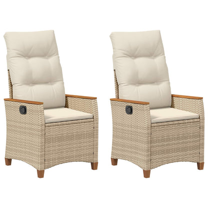 Sedia da giardino reclinabile Beige e Crema 64 x 57,5 x 112 cm | homemem39