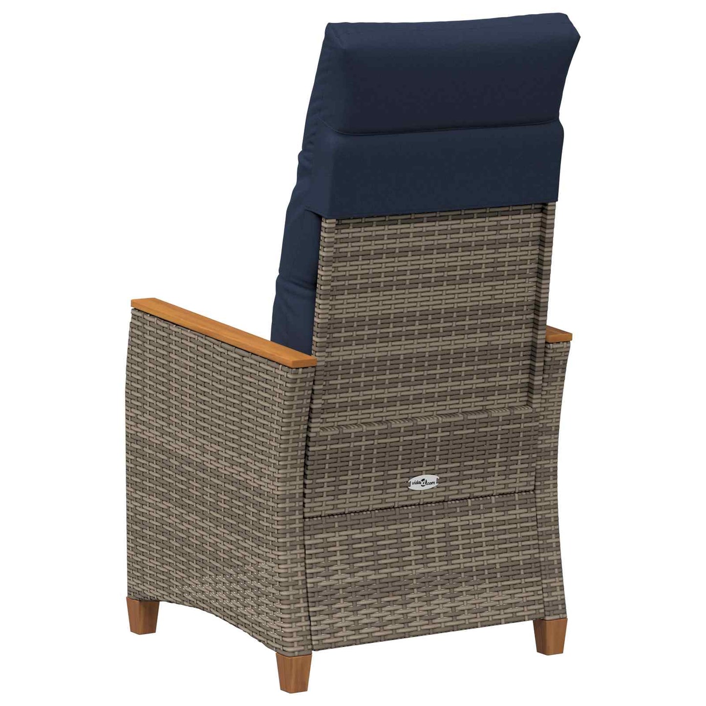 Sedia da giardino reclinabile 2 pcs Grigio e Blu Navy | homemem39