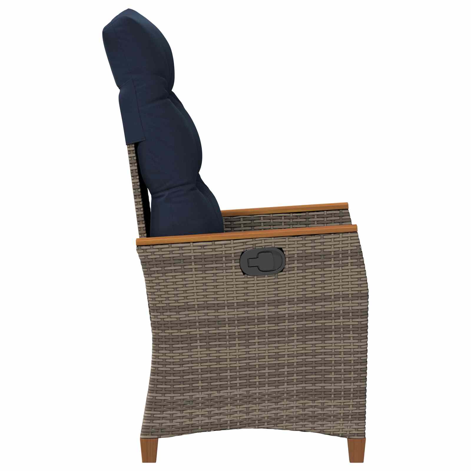 Sedia da giardino reclinabile 2 pcs Grigio e Blu Navy | homemem39