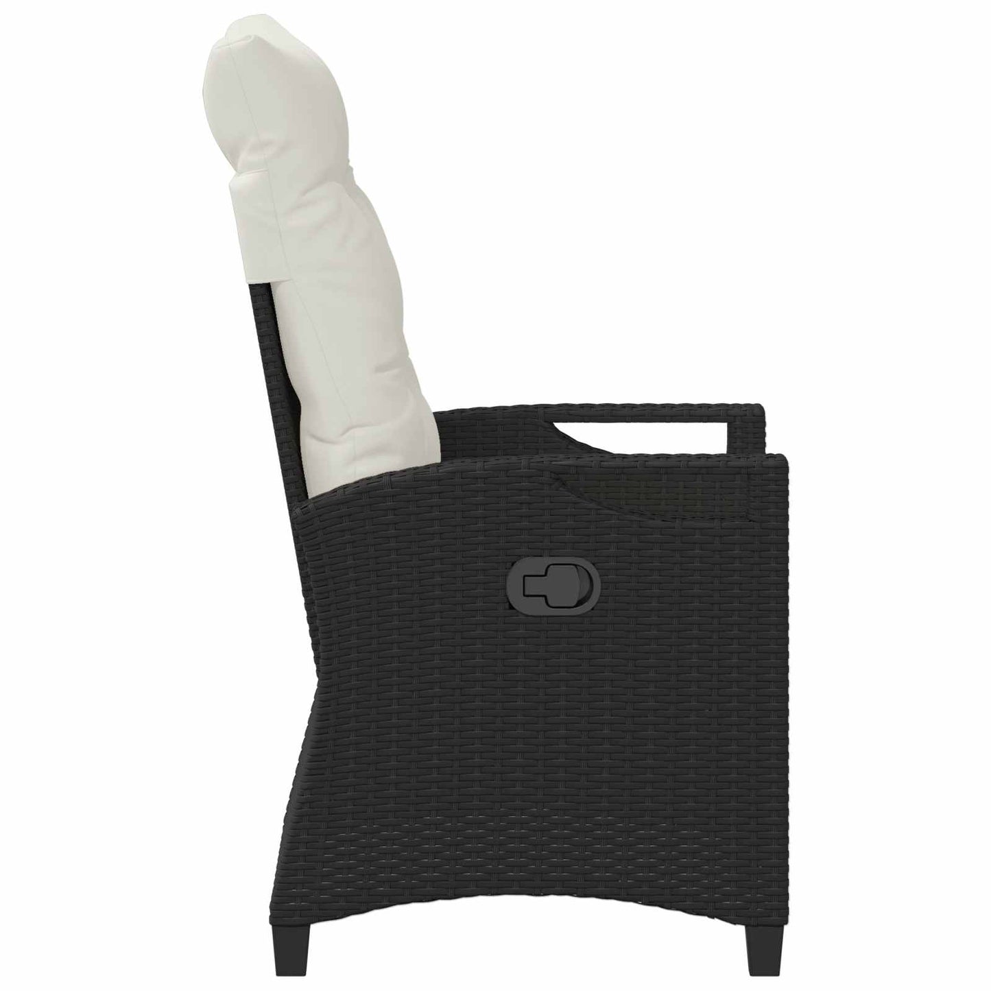Sedia da Giardino 2 pcs Nero e Crema 56 x 60 x 112 cm | homemem39