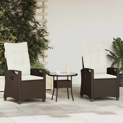 Sedia da Giardino 2 pcs Marrone e Crema 56 x 60 x 112 cm