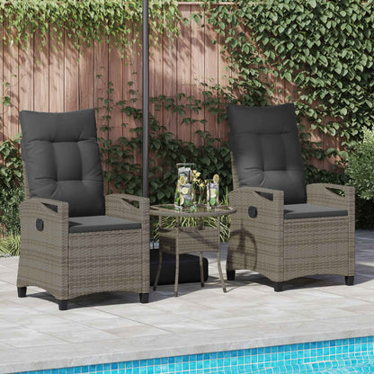 Sedia da Giardino 2 pcs Grigio e Grigio Scuro 56 x 60 x 112 cm | homemem39