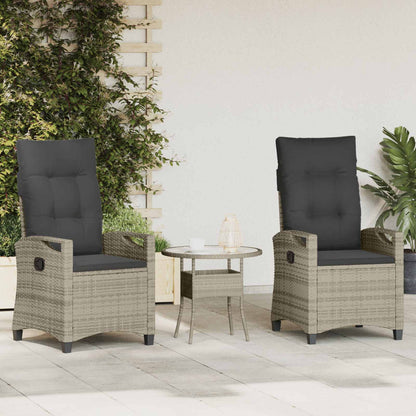 Sedia da Giardino 2 pcs Grigio chiaro e grigio scuro | homemem39