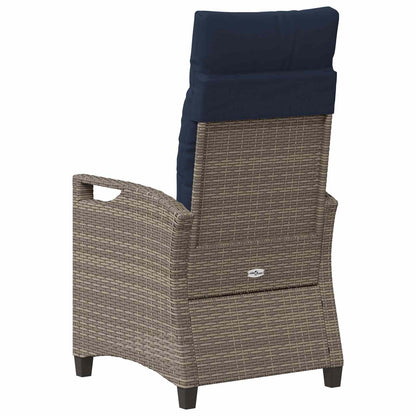 Sedia da Giardino 2 pcs grigio e blu navy 56 x 60 x 112 cm | homemem39