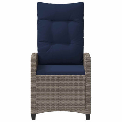 Sedia da Giardino 2 pcs grigio e blu navy 56 x 60 x 112 cm | homemem39