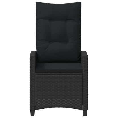 Sedia da giardino reclinabile Nero 56 x 60 x 112 cm polyrattan | homemem39