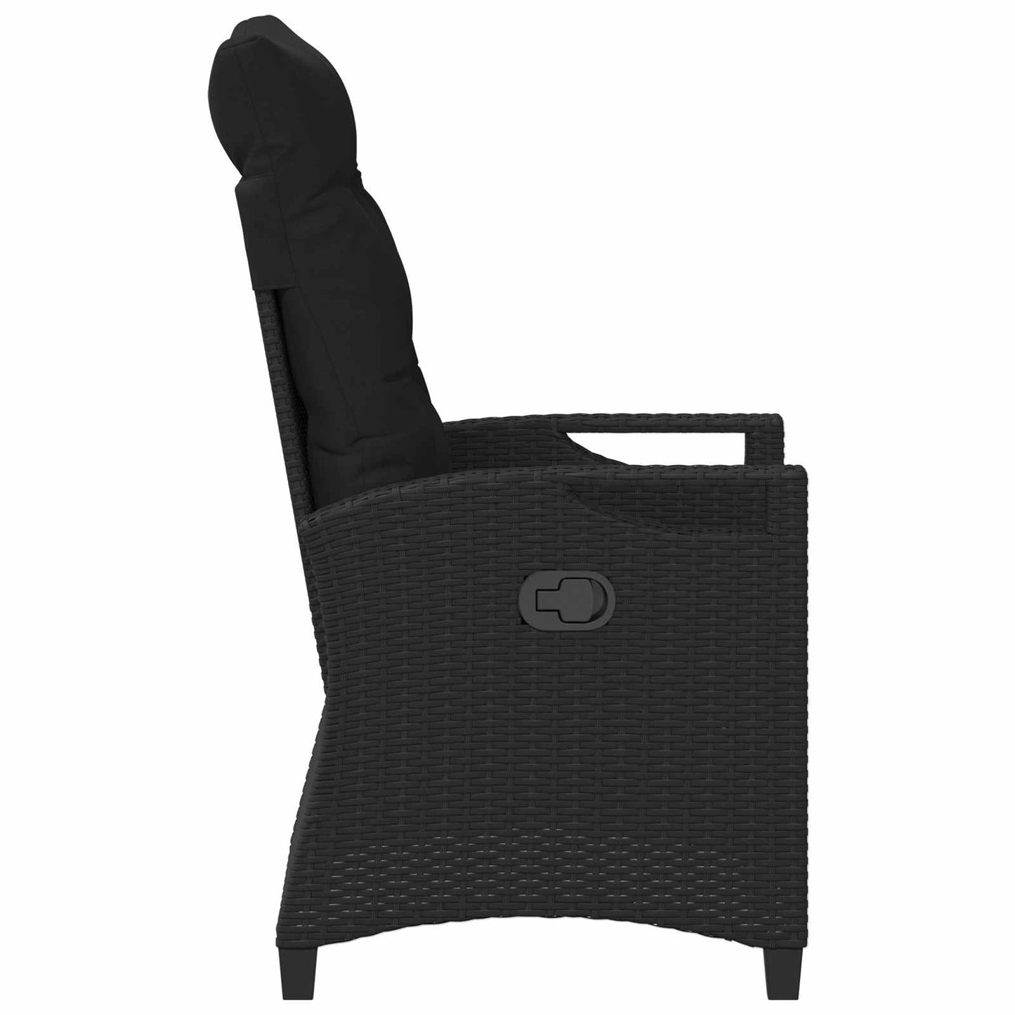 Sedia da giardino reclinabile Nero 56 x 60 x 112 cm polyrattan | homemem39