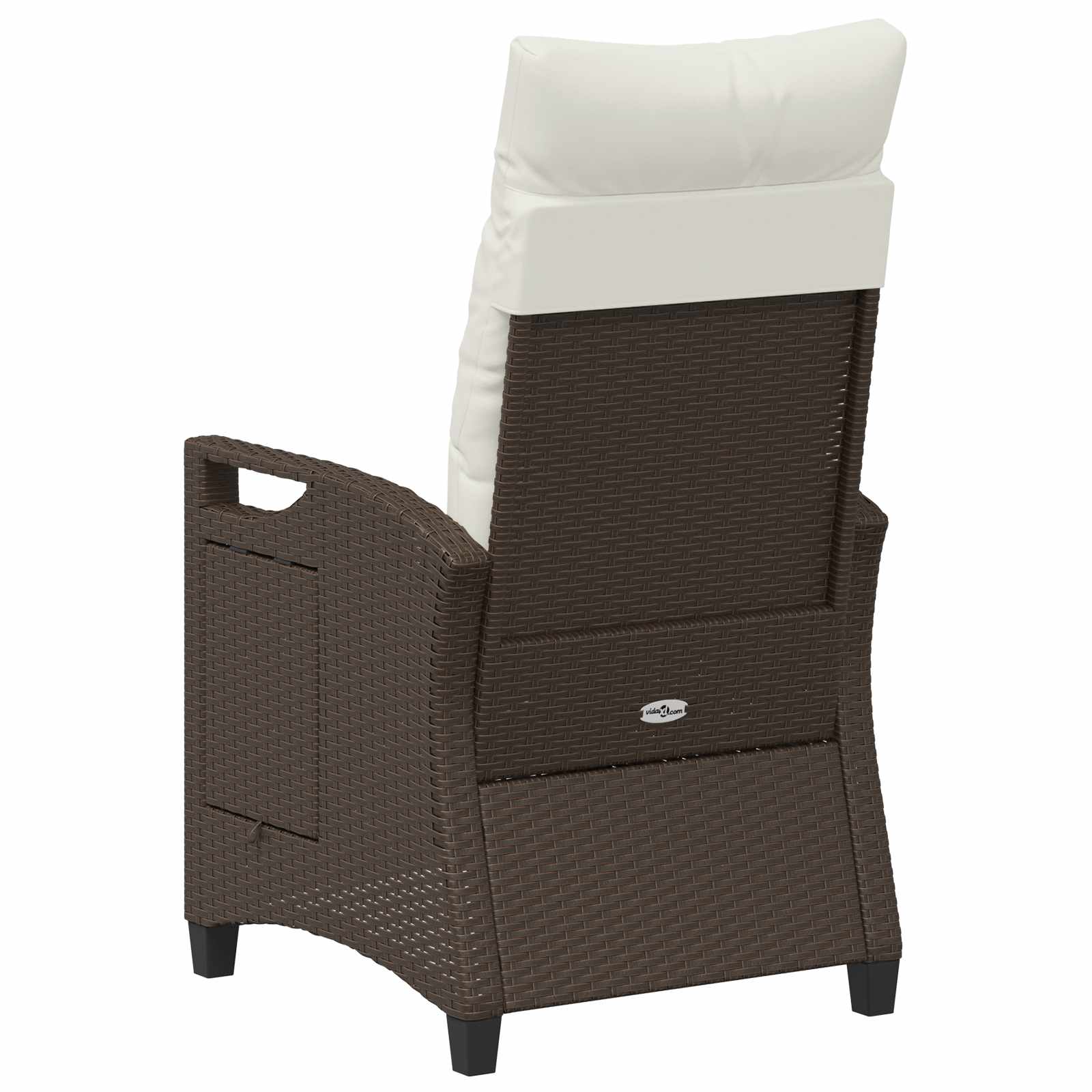 Sedia da giardino reclinabile Marrone e Crema 56 x 60 x 112 cm | homemem39