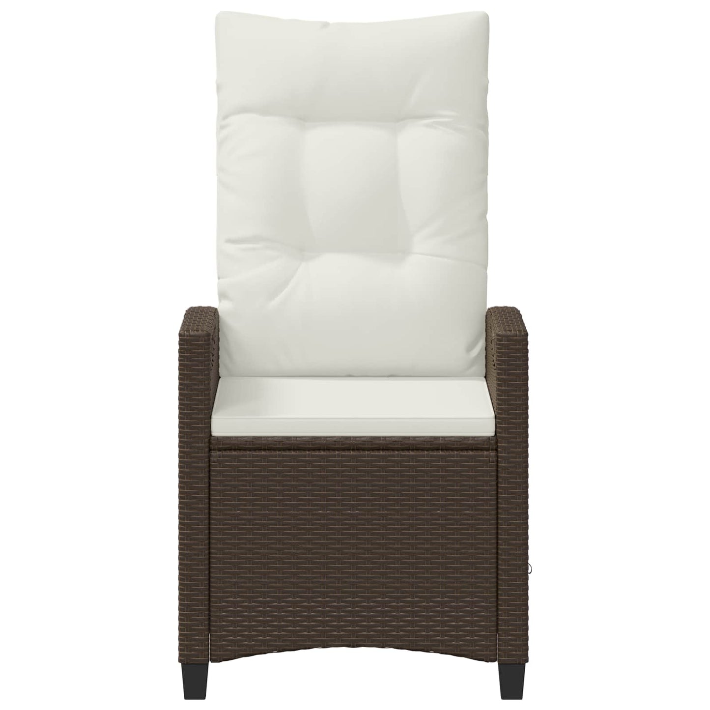Sedia da giardino reclinabile Marrone e Crema 56 x 60 x 112 cm | homemem39