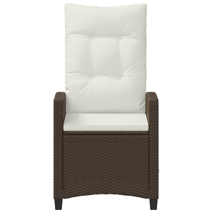Sedia da giardino reclinabile Marrone e Crema 56 x 60 x 112 cm | homemem39