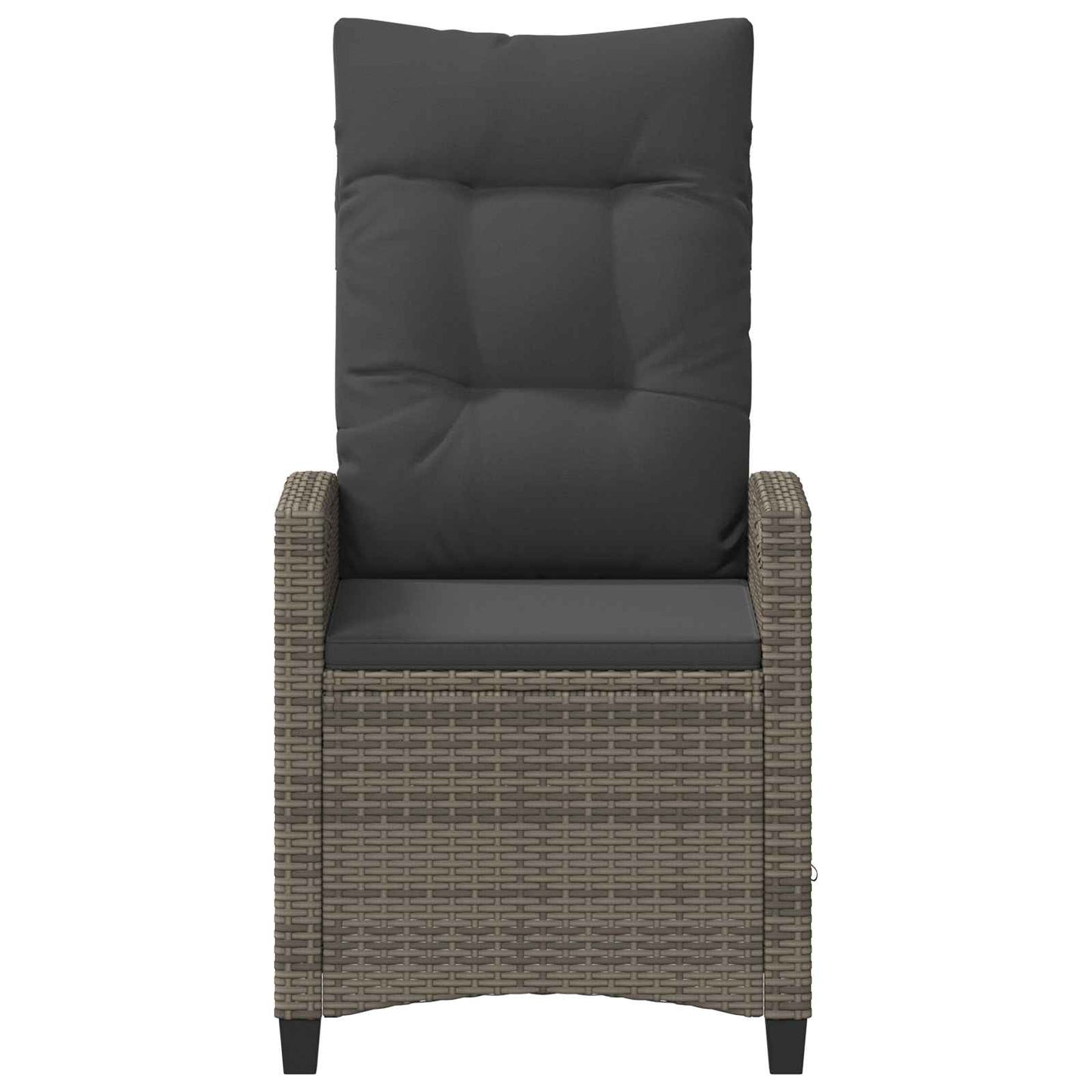 Sedia da giardino reclinabile Grigio e Grigio Scuro polyrattan | homemem39