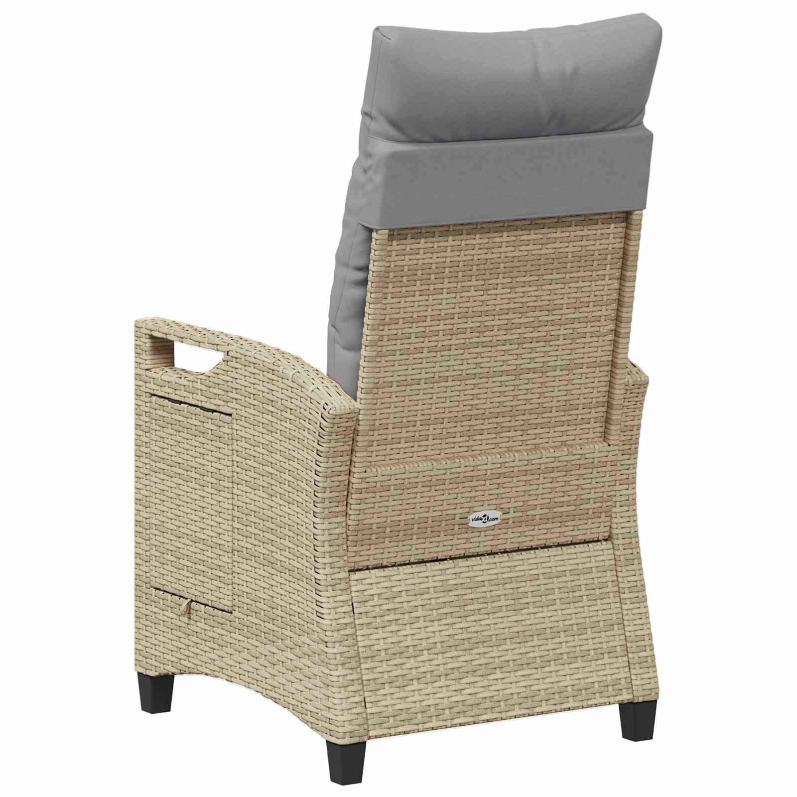 Sedia da giardino reclinabile Beige e Grigio Chiaro polyrattan | homemem39