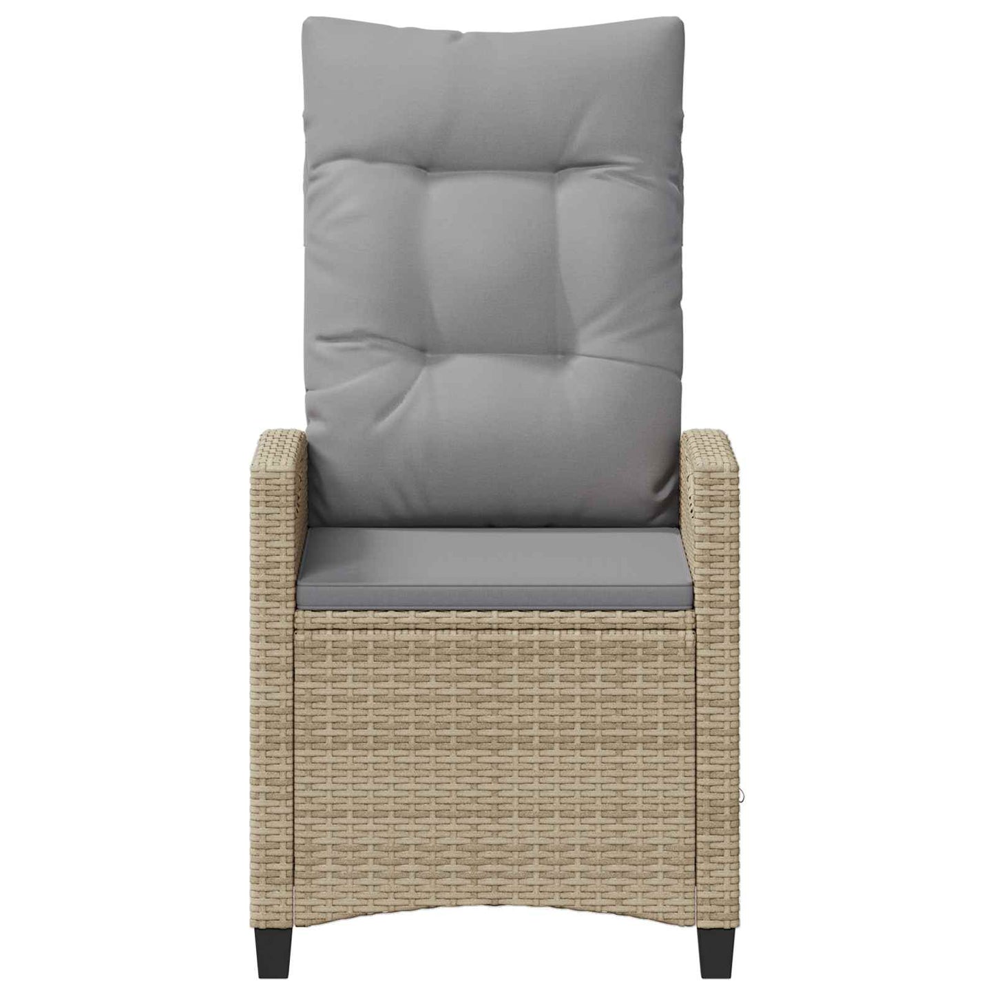 Sedia da giardino reclinabile Beige e Grigio Chiaro polyrattan | homemem39
