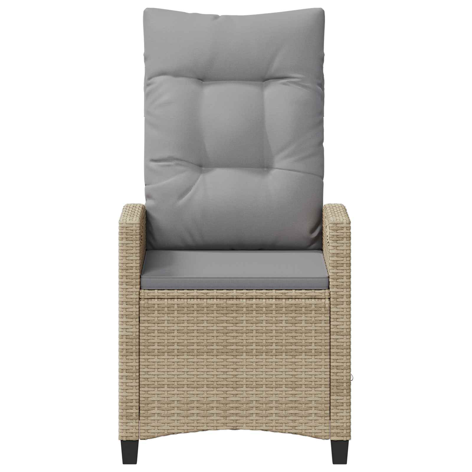 Sedia da giardino reclinabile Beige e Grigio Chiaro polyrattan | homemem39