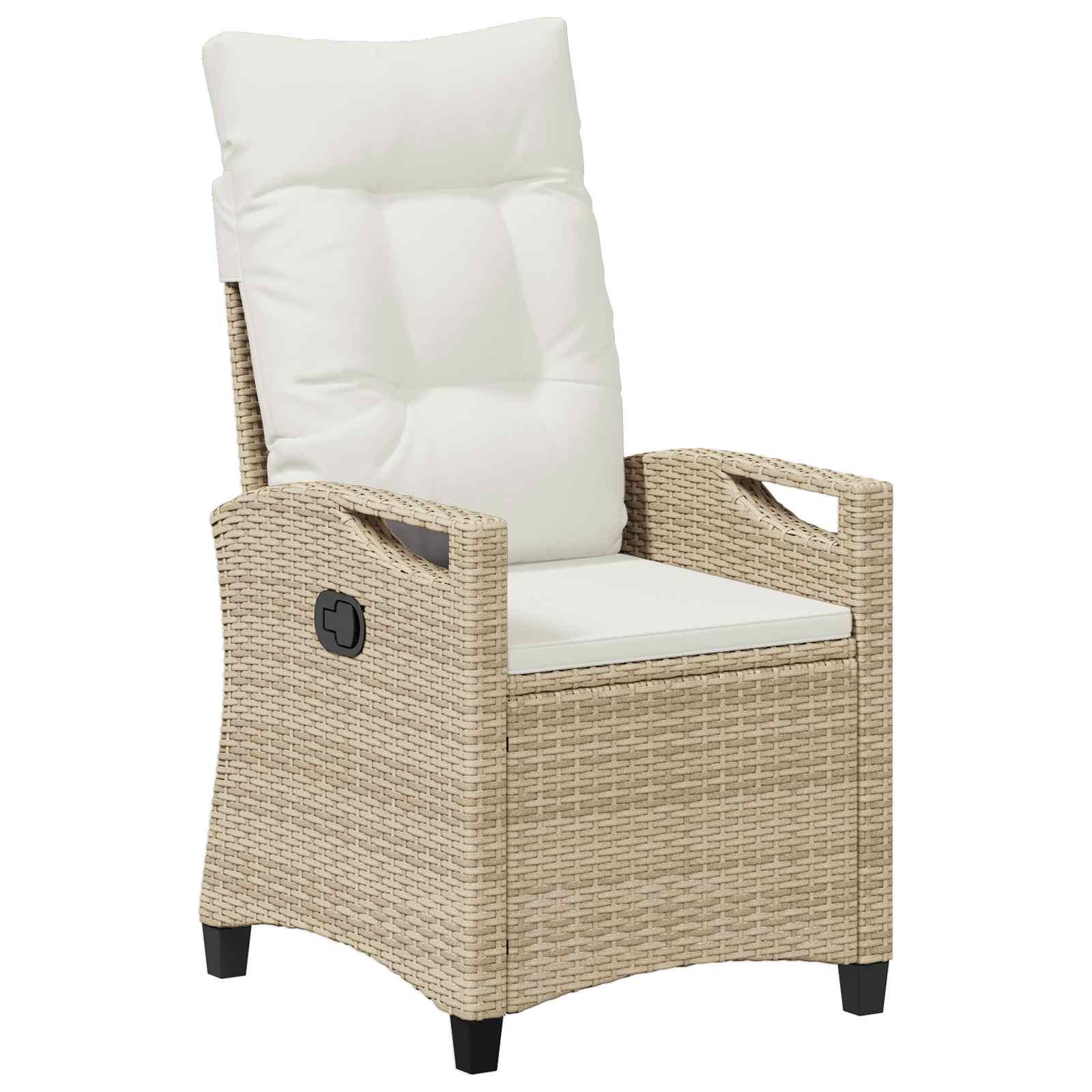 Sedia da giardino reclinabile Beige e Crema 56 x 60 x 112 cm | homemem39
