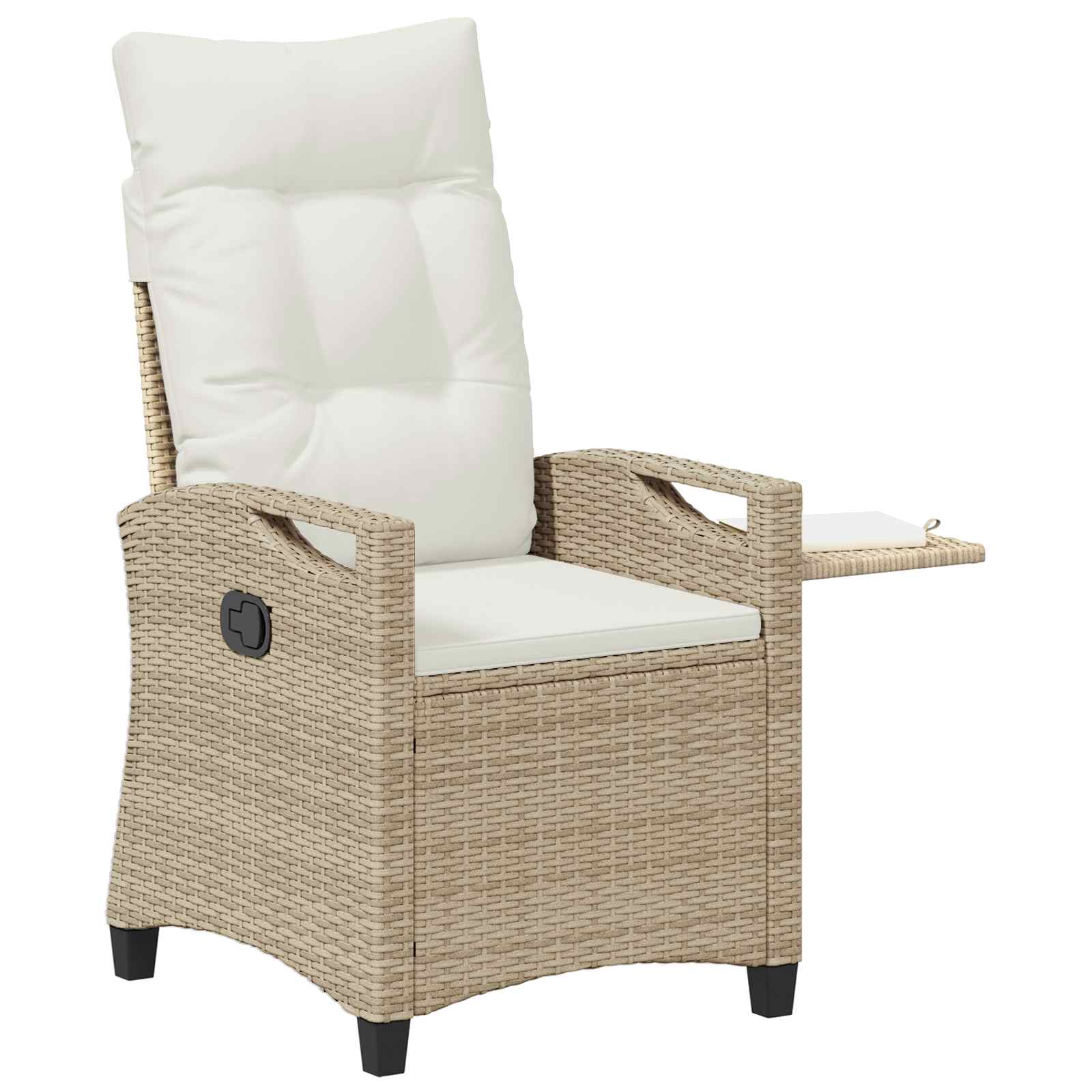 Sedia da giardino reclinabile Beige e Crema 56 x 60 x 112 cm | homemem39