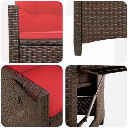 Sedia da giardino reclinabile 56 x 60 x 112 cm acciaio | homemem39