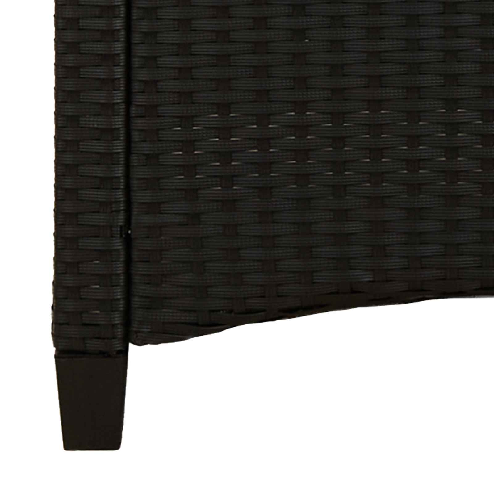 Panchina da giardino con cuscino Nero 105 x 60 x 112 cm | homemem39