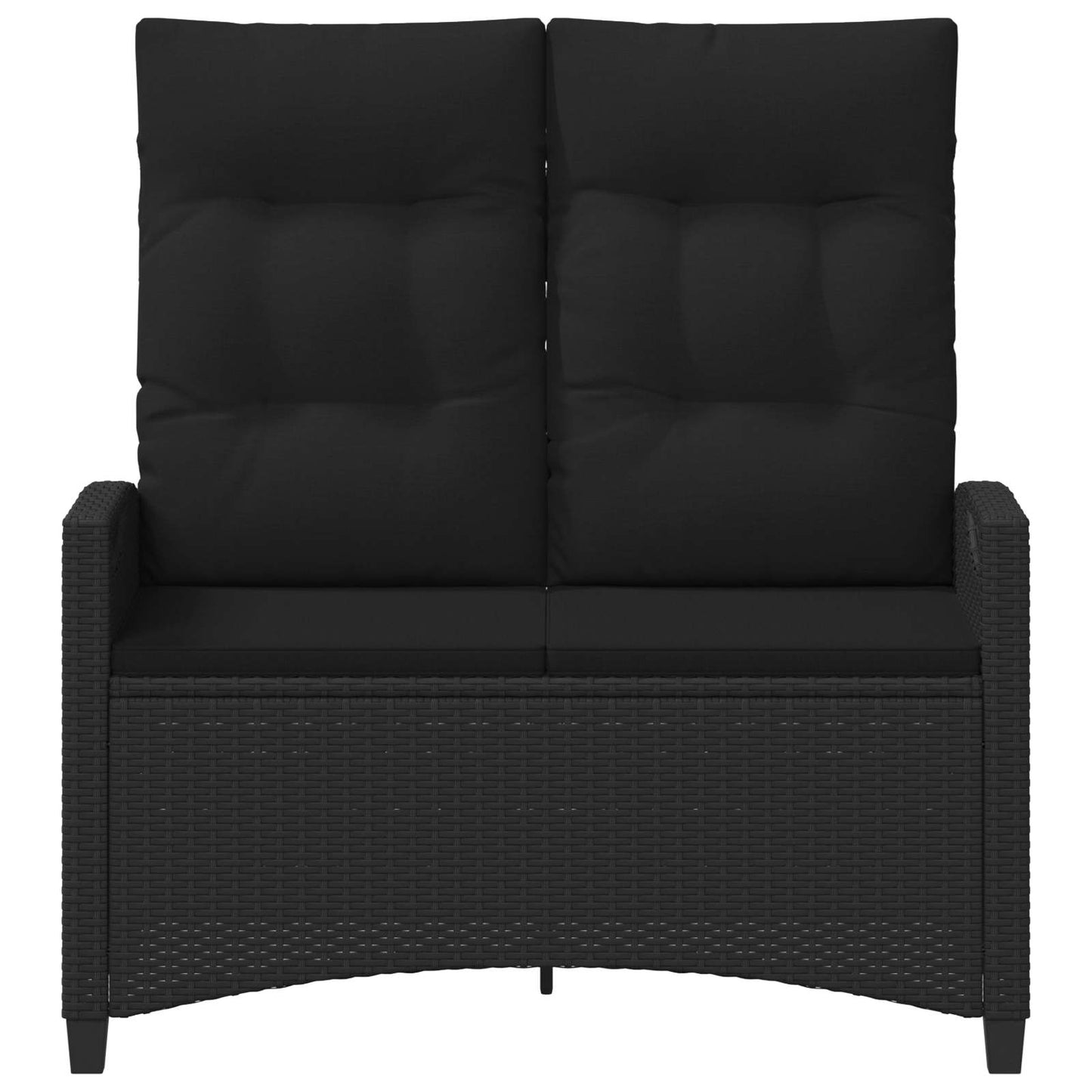 Panchina da giardino con cuscino Nero 105 x 60 x 112 cm | homemem39