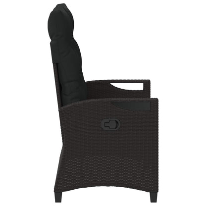 Panchina da giardino con cuscino Nero 105 x 60 x 112 cm | homemem39