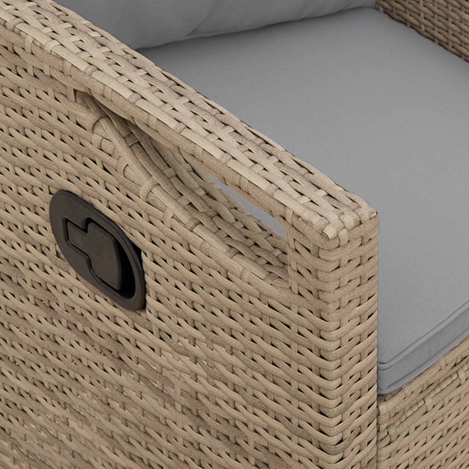 Panchina da giardino Beige e Grigio Chiaro 105 x 60 x 112 cm | homemem39