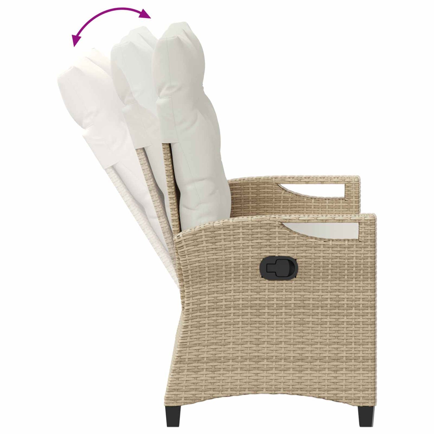 Panchina da giardino Beige e Crema 105 x 60 x 112 cm | homemem39