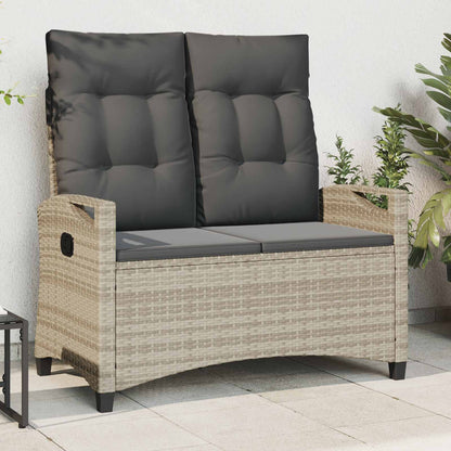 Panchina da giardino con cuscino 105 x 60 x 112 cm acciaio